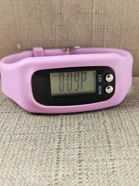 Crane Activity Trakcer Digital Wrist Watch Pink Rubber Band Fitness Watch